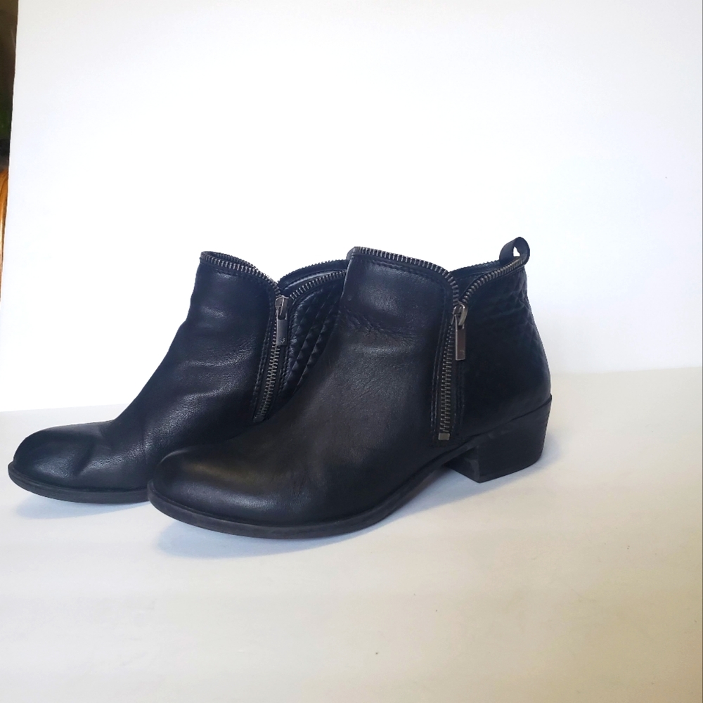 Lucky Brand black leather booties